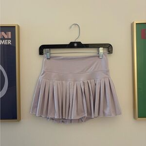 Gold Hinge Light Purple Pleated Tennis Skort